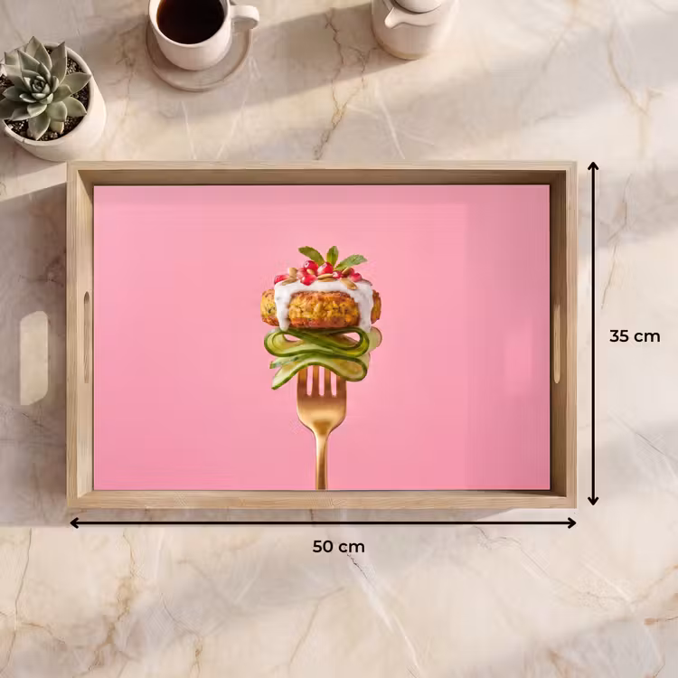 Dienblad - Eten - Vork - Roze — 9
