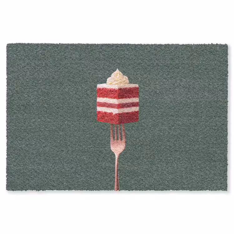 Vloerkleed - Cake - Vork - Rood — 1
