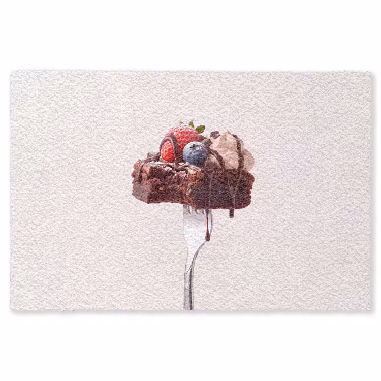 Vloerkleed - Vork - brownie - aardbei — 1