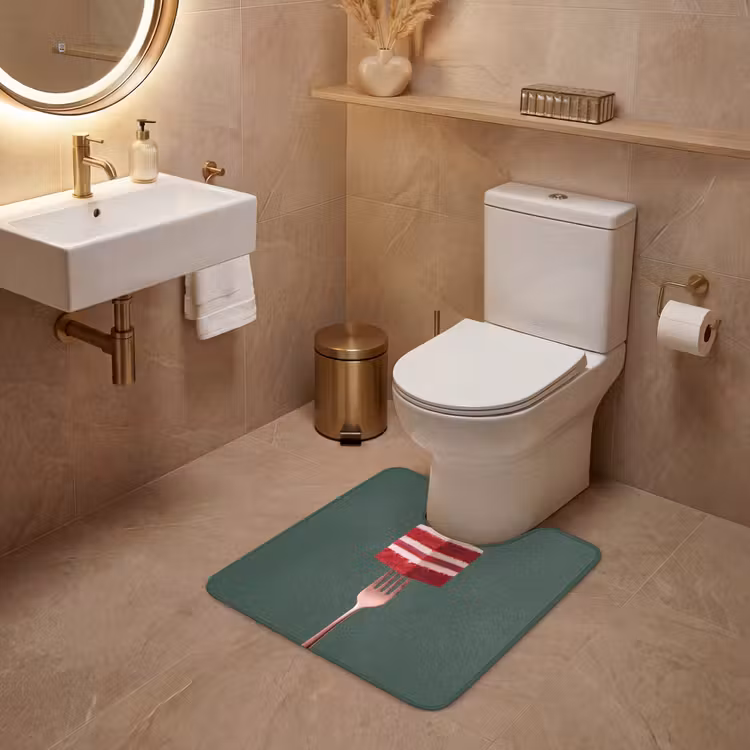 Wc Mat - Cake - Vork - Rood — 3