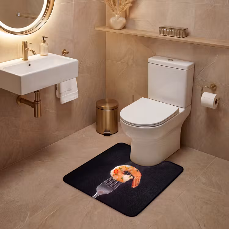 Wc Mat - Eten - Garnaal - Vork — 3