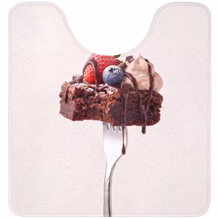 Wc Mat - Vork - brownie - aardbei — 1