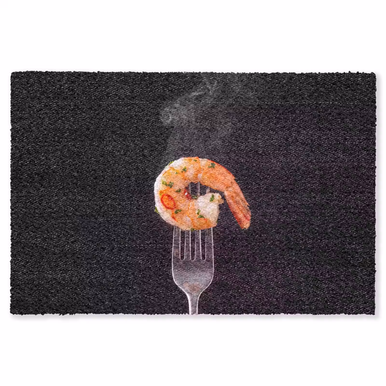 Vloerkleed - Eten - Garnaal - Vork — 1