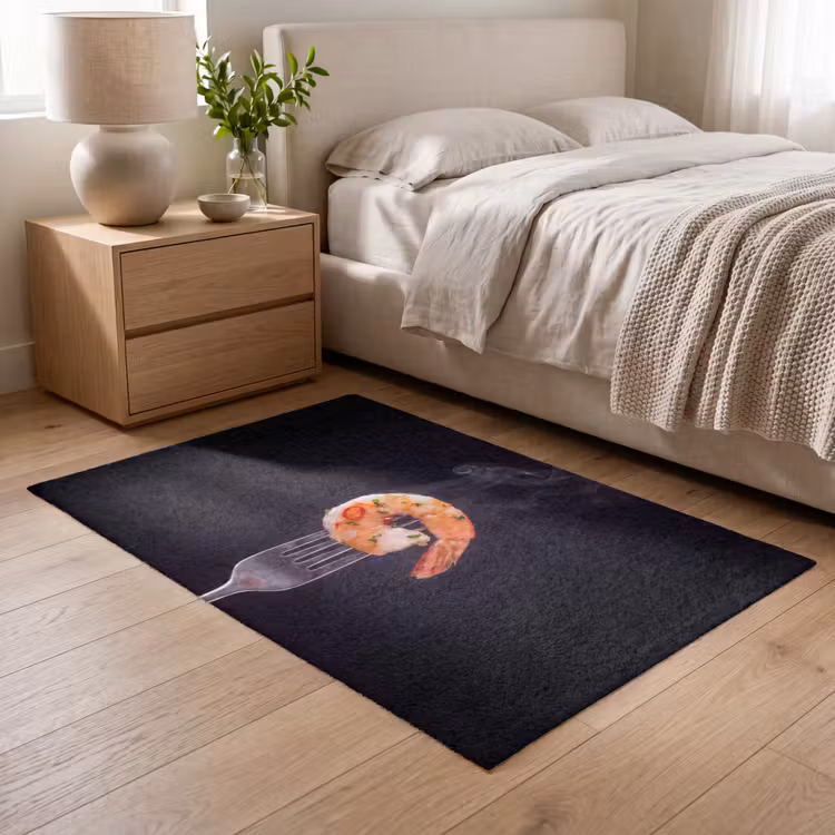 Vloerkleed - Eten - Garnaal - Vork — 5
