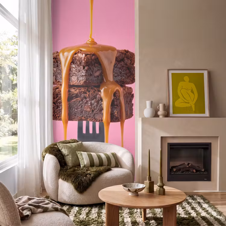 Behang - Brownie - Karamel - Eten — 1