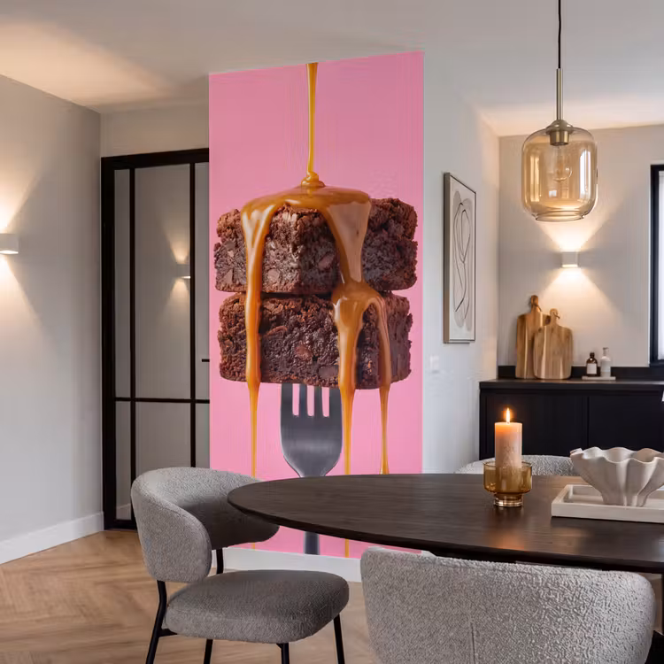 Behang - Brownie - Karamel - Eten — 5