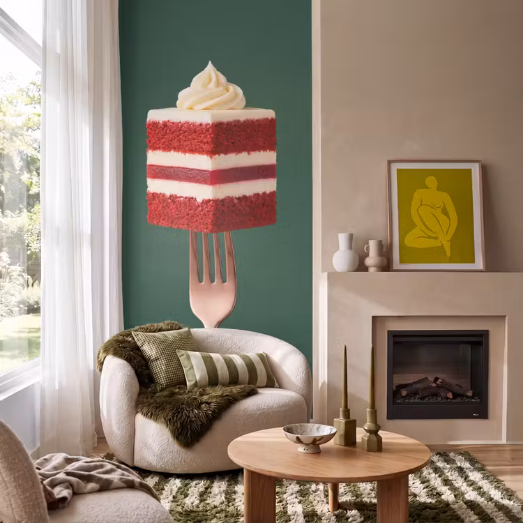 Behang - Cake - Vork - Rood — 1