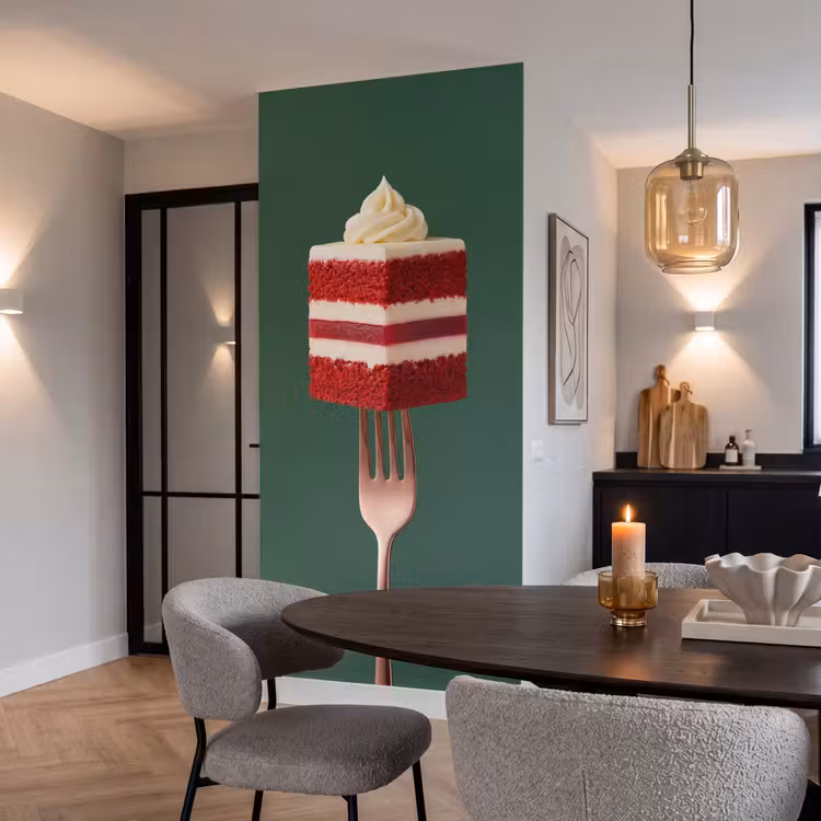 Behang - Cake - Vork - Rood — 5