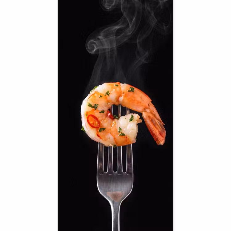 Behang - Eten - Garnaal - Vork — 2