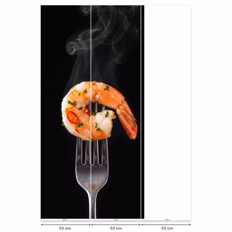 Behang - Eten - Garnaal - Vork — 6