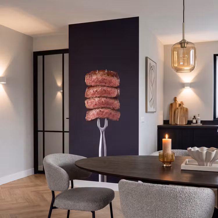 Behang - Eten - Rosé - Vork — 5