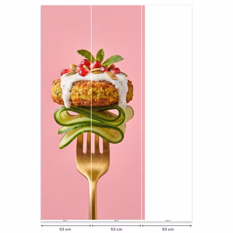 Behang - Eten - Vork - Roze — 6
