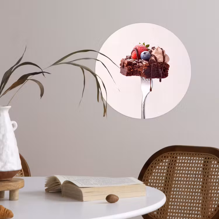 Behangcirkel - Vork - brownie - aardbei — 4