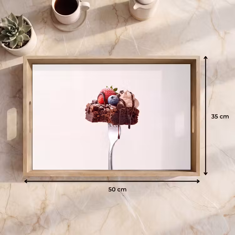 Dienblad - Vork - brownie - aardbei — 9
