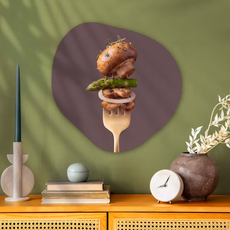 Organisch schilderij - Glas - Eten - Gestapeld - Vork — 2