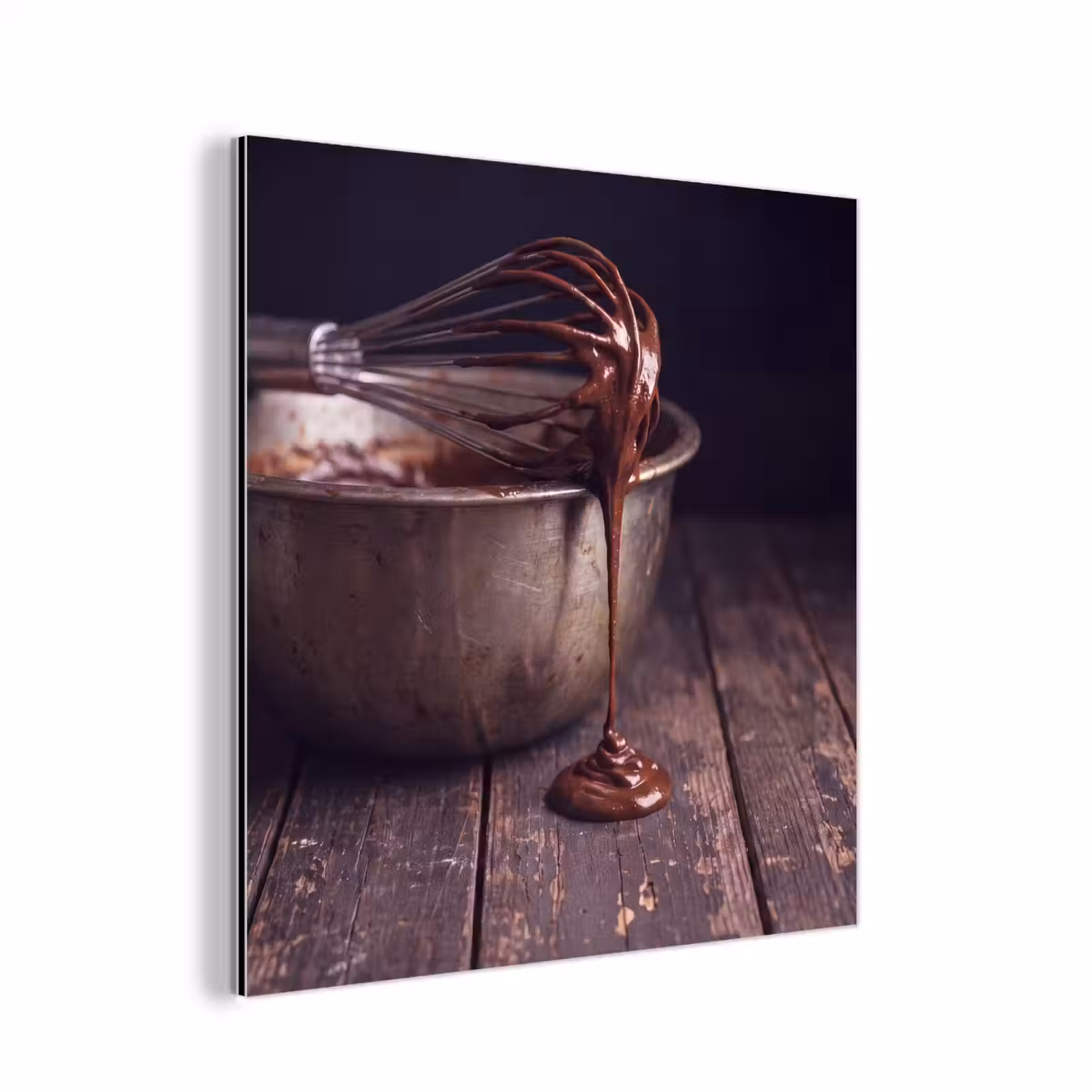 Aluminium schilderij - Chocolade - Beslag - Eten — 1