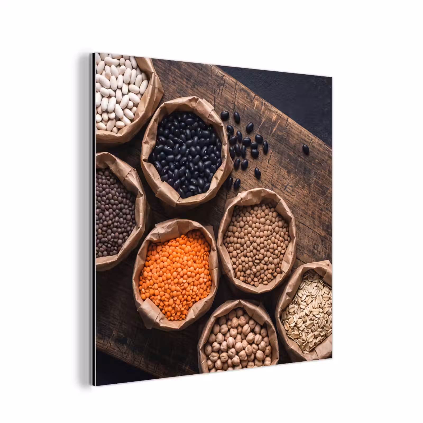 Aluminium schilderij - Eten - Zakjes - Voeding — 1