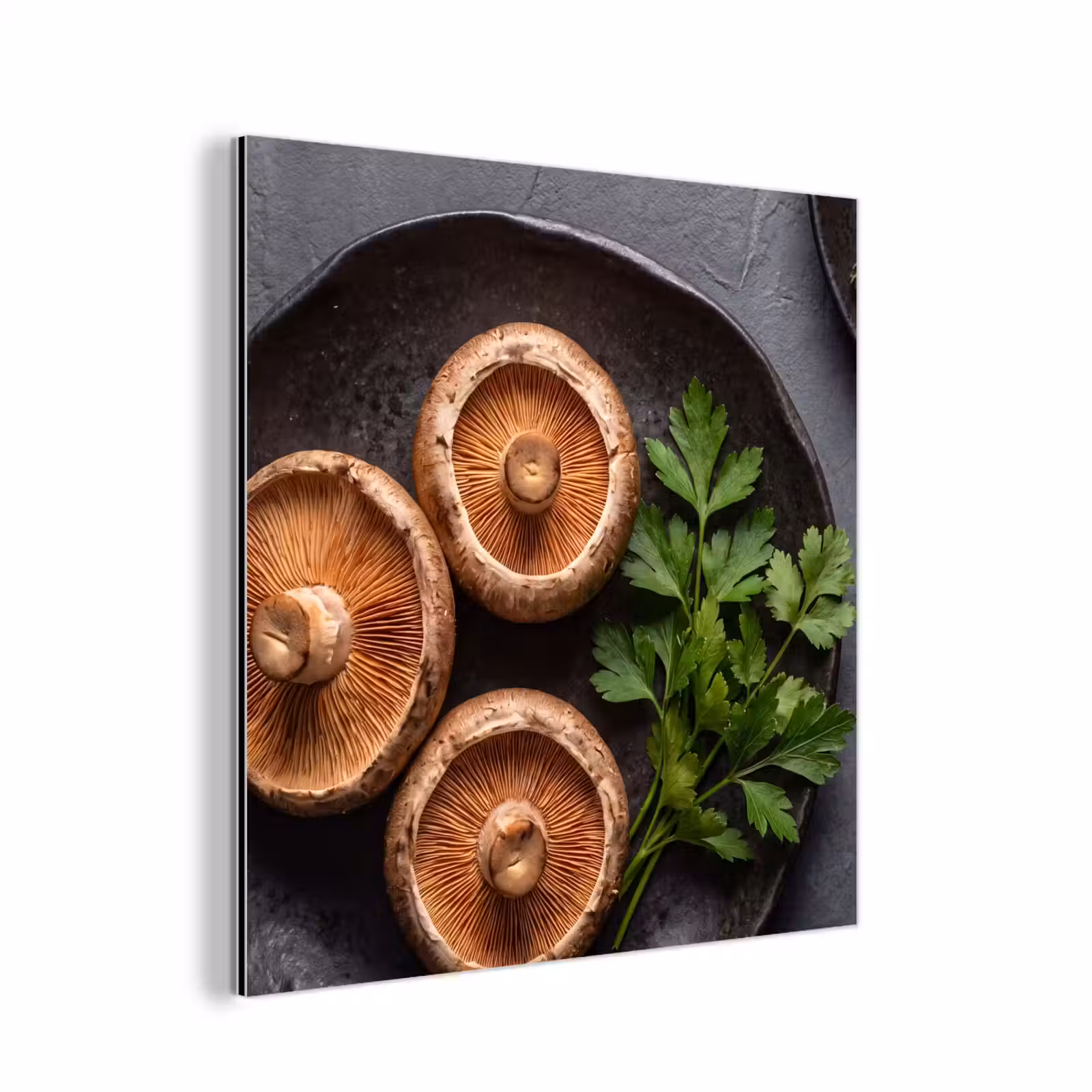 Aluminium schilderij - Paddestoelen - Kruiden - Eten — 1