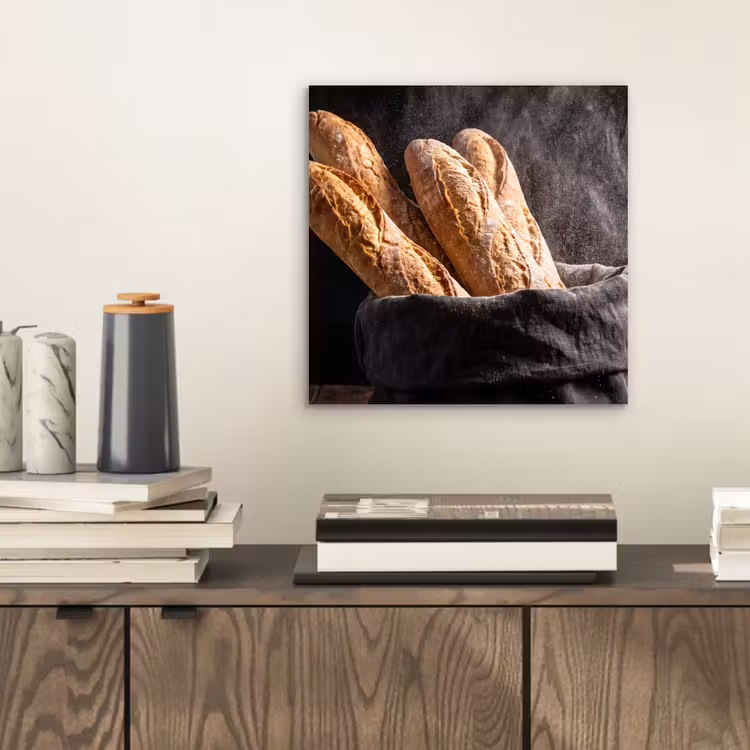 Aluminium schilderij - Brood - Zak - Eten — 2