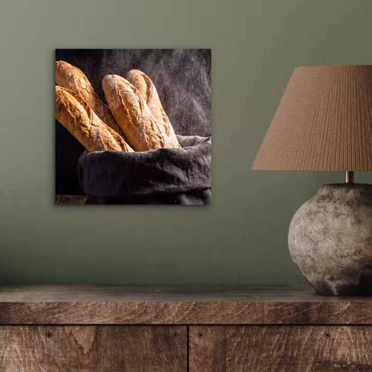 Aluminium schilderij - Brood - Zak - Eten — 3