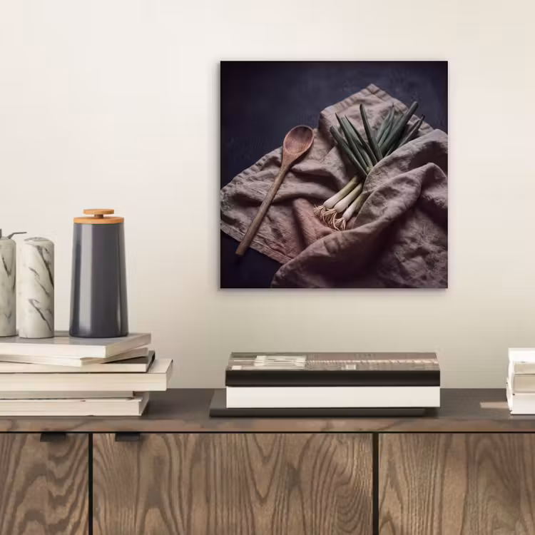 Aluminium schilderij - Eten - Lepel - Rustiek — 2