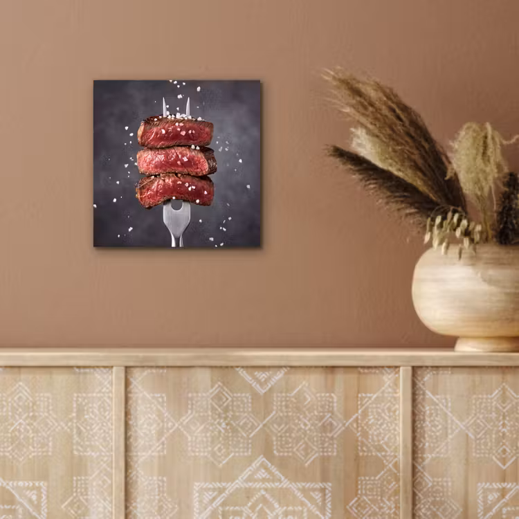 Aluminium schilderij - Eten - Vlees - Zout — 5