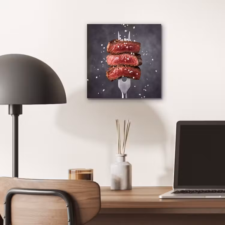Aluminium schilderij - Eten - Vlees - Zout — 6