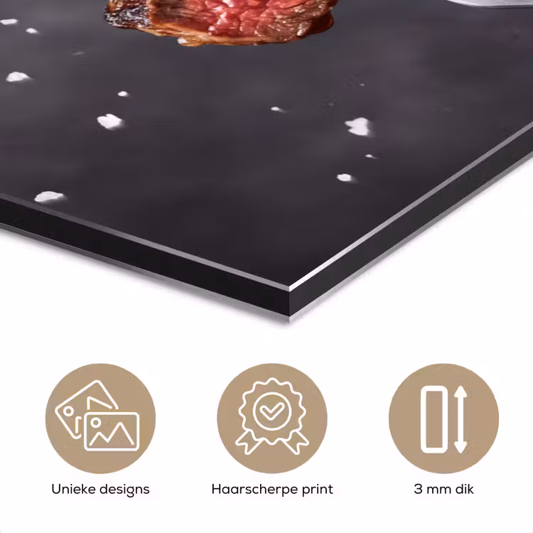 Aluminium schilderij - Eten - Vlees - Zout — 7