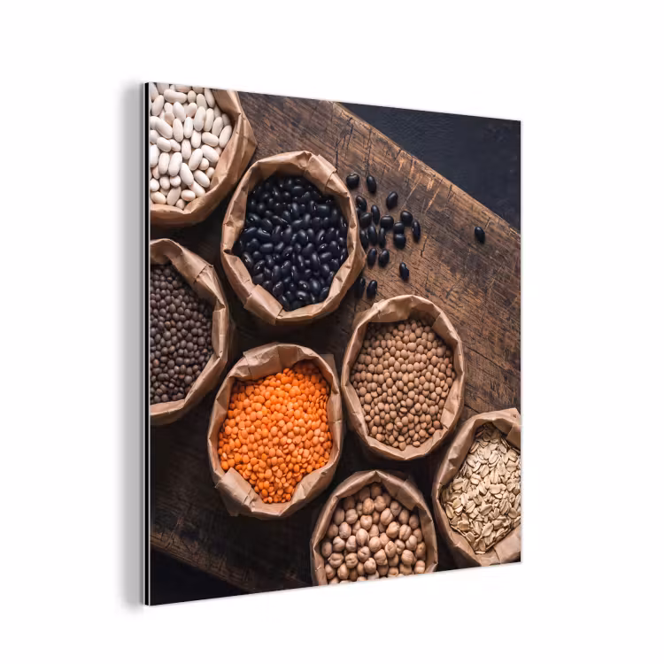 Aluminium schilderij - Eten - Zakjes - Voeding — 1