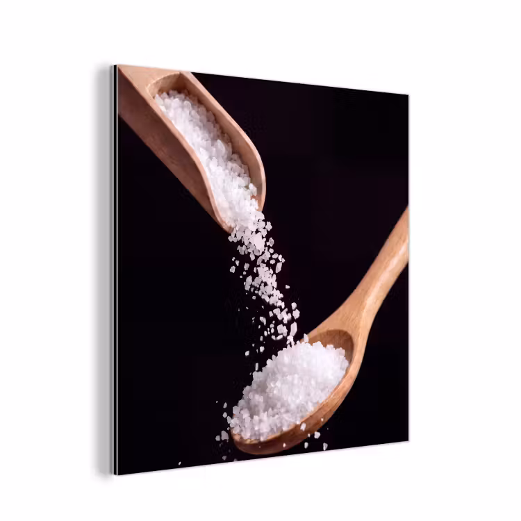 Aluminium schilderij - Eten - Zout - Hout — 1