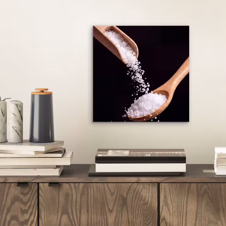 Aluminium schilderij - Eten - Zout - Hout — 2