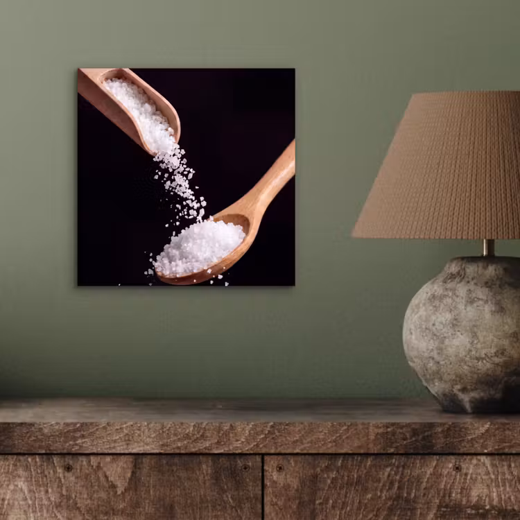 Aluminium schilderij - Eten - Zout - Hout — 3