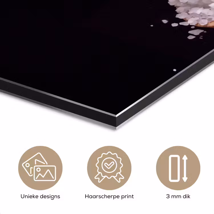Aluminium schilderij - Eten - Zout - Hout — 7