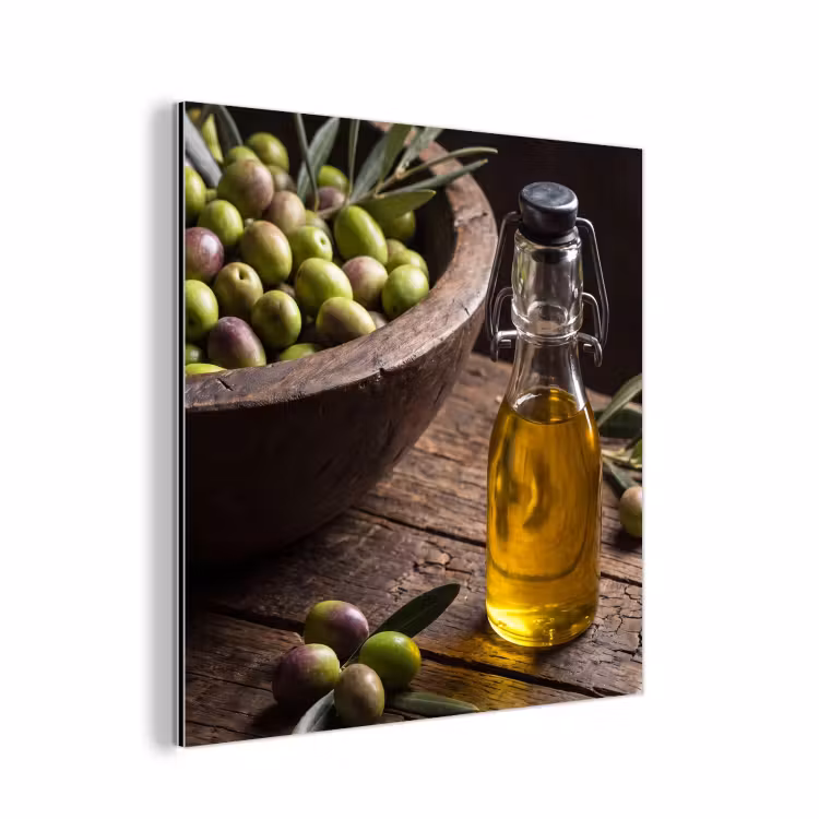 Aluminium schilderij - Olijven - Eten - Rustiek — 1
