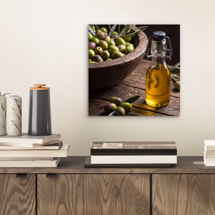 Aluminium schilderij - Olijven - Eten - Rustiek — 2
