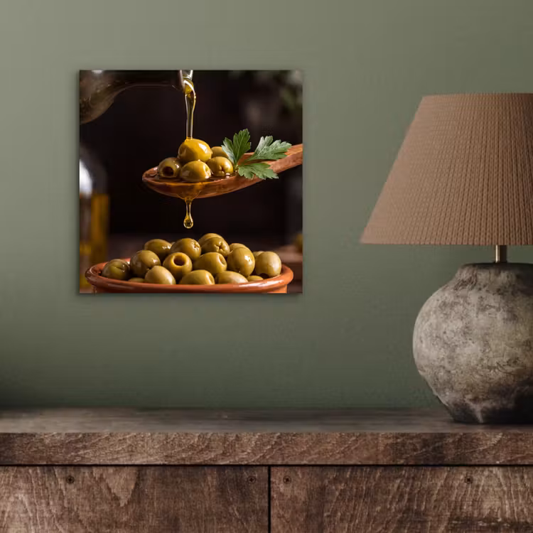 Aluminium schilderij - Olijven - Olijfolie - Eten — 3