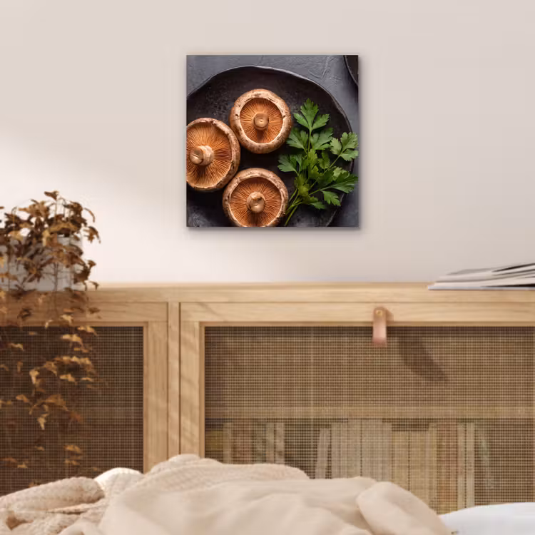 Aluminium schilderij - Paddestoelen - Kruiden - Eten — 4