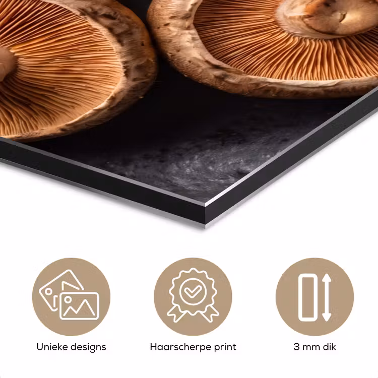 Aluminium schilderij - Paddestoelen - Kruiden - Eten — 7