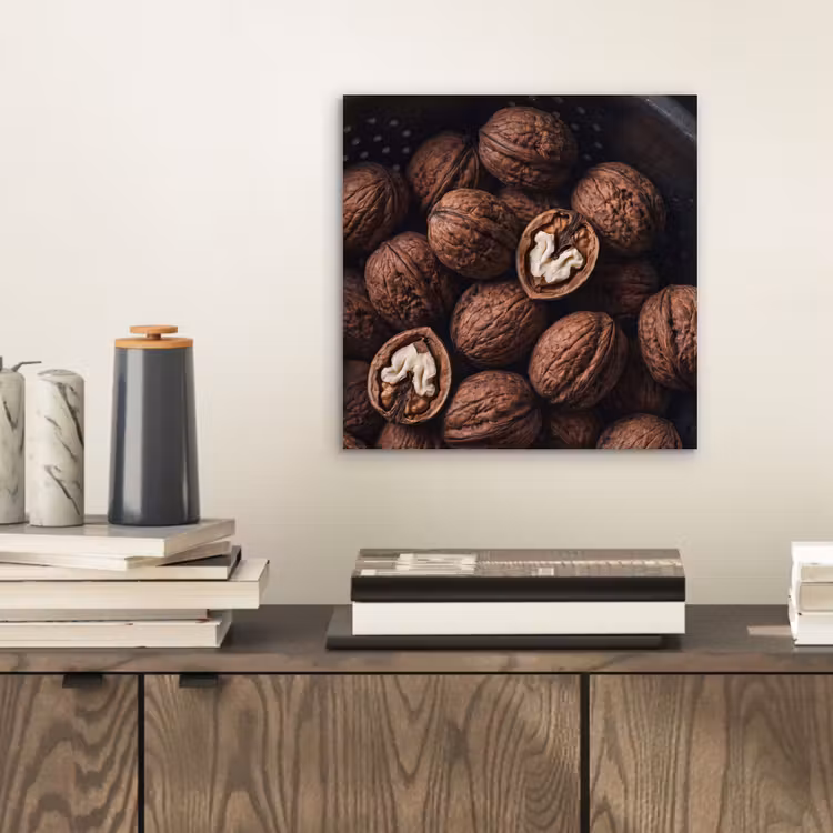 Aluminium schilderij - Walnoot - Eten - Donker — 2