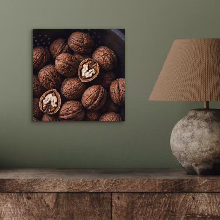 Aluminium schilderij - Walnoot - Eten - Donker — 3