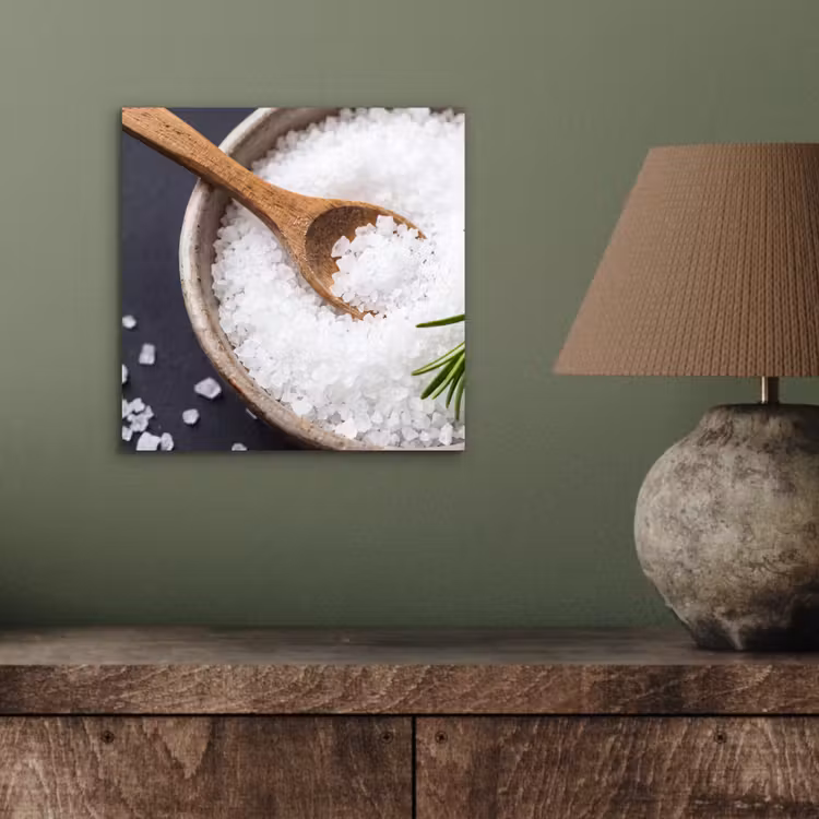Aluminium schilderij - Zout - Kom - Eten — 3
