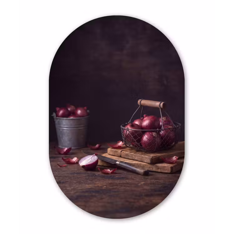 Muurovaal aluminium - Ui - Eten - Rustiek — 1