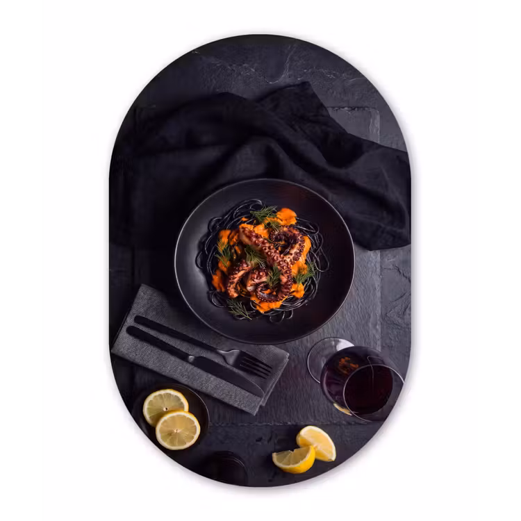 Muurovaal aluminium - Eten - Octopus - Modern — 1