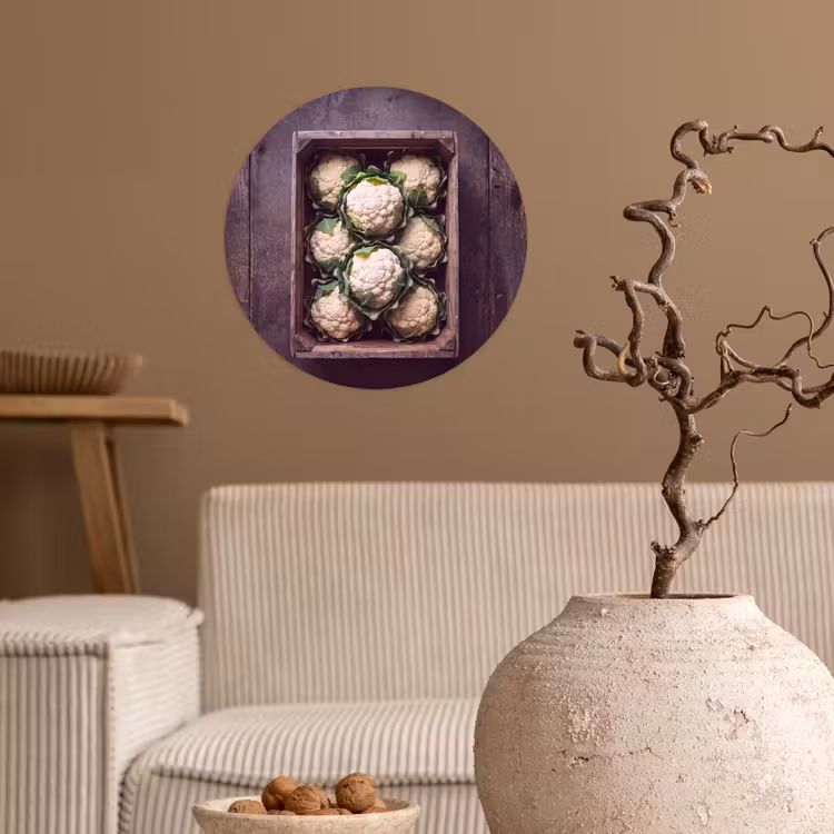 Behangcirkel - Bloemkool - Houten kist — 2