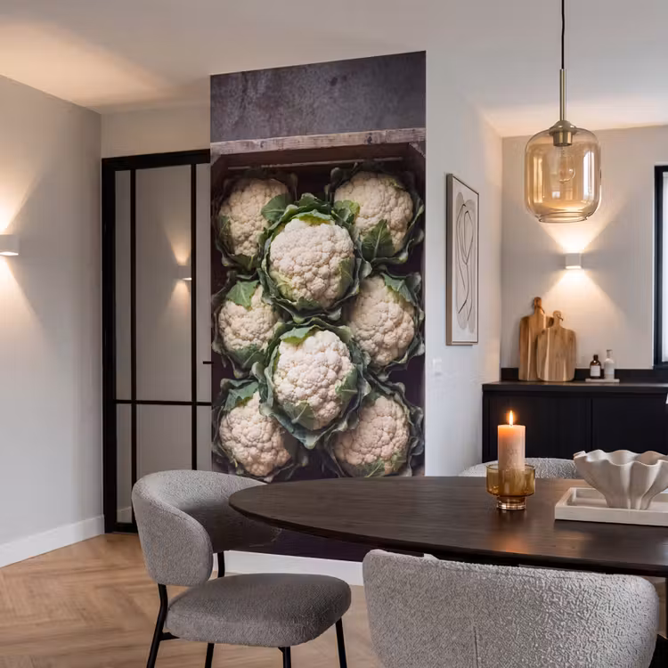 Behang - Bloemkool - Houten kist — 5