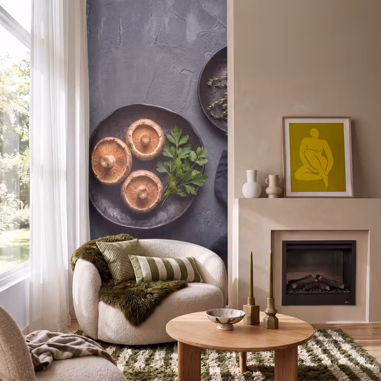 Behang - Paddestoelen - Kruiden - Eten — 1