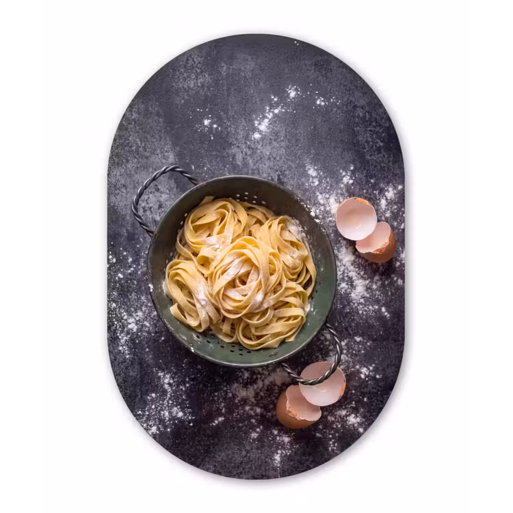 Muurovaal aluminium - Pasta - Keuken - Eten — 1