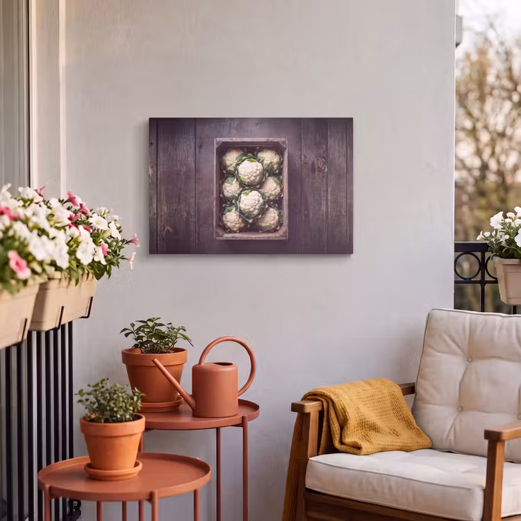 Buiten canvas - Bloemkool - Houten kist — 3