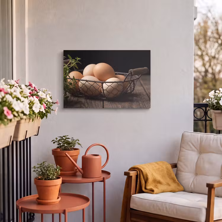 Buiten canvas - Eieren - Mand - Eten — 3