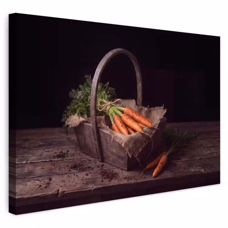 Buiten canvas - Wortels - Mand - Eten — 1